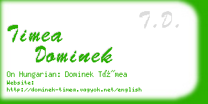 timea dominek business card